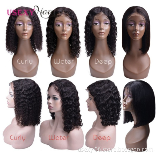 Usexy Stock For Black Friday 1B/613 Blonde Machine Made Human Hair Wigs 8-14 Inch Glueless Bob Short Wig Black Women